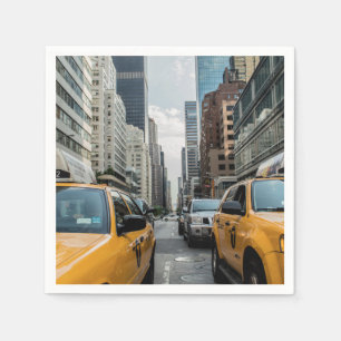 Serviette Jetable Taxi Jaune de New York