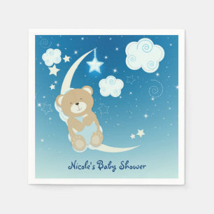 Serviette Jetable Teddy Bear Moon & Stars Baby shower Sprinkl Party