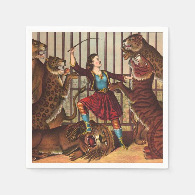 Serviette Jetable TEE Lion Queen (Devant)