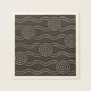 Serviette Jetable Tempête artistique autochtone