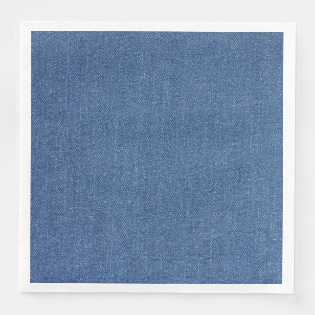 Serviette Jetable Textile fabric bleu fashion jean denim (Devant)