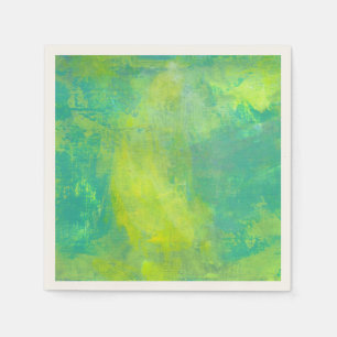 Serviette Jetable Texture abrégée verte et jaune