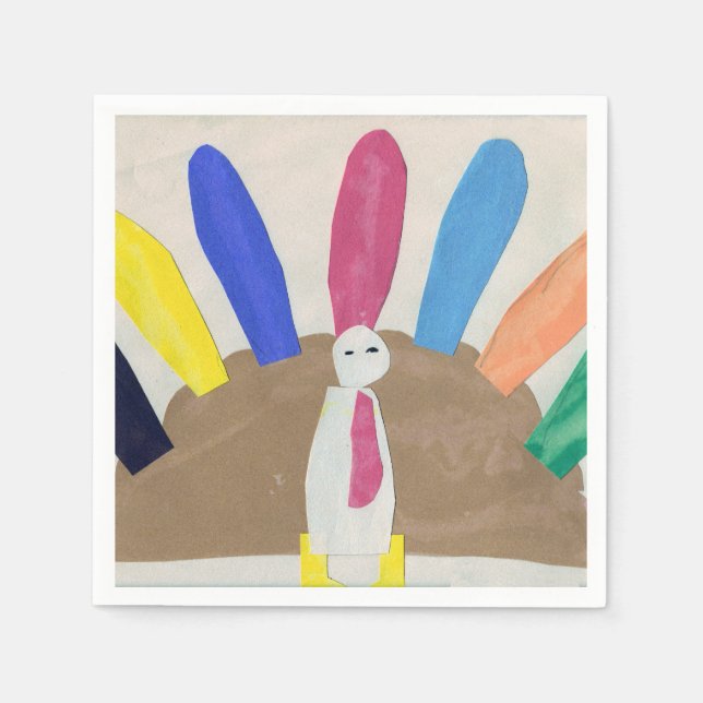 Serviette Jetable Thanksgiving Turquie (Devant)
