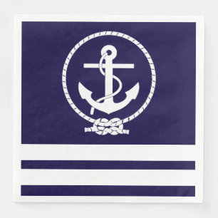 Serviette Jetable Thème nautique cool et élégant