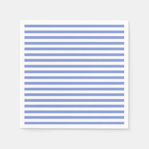 Serviette Jetable Thème nautique - Marine Blue Striped Papier Napkin