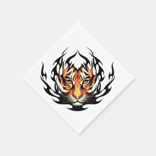 Serviette Jetable Tiger Tattoo (Coin)