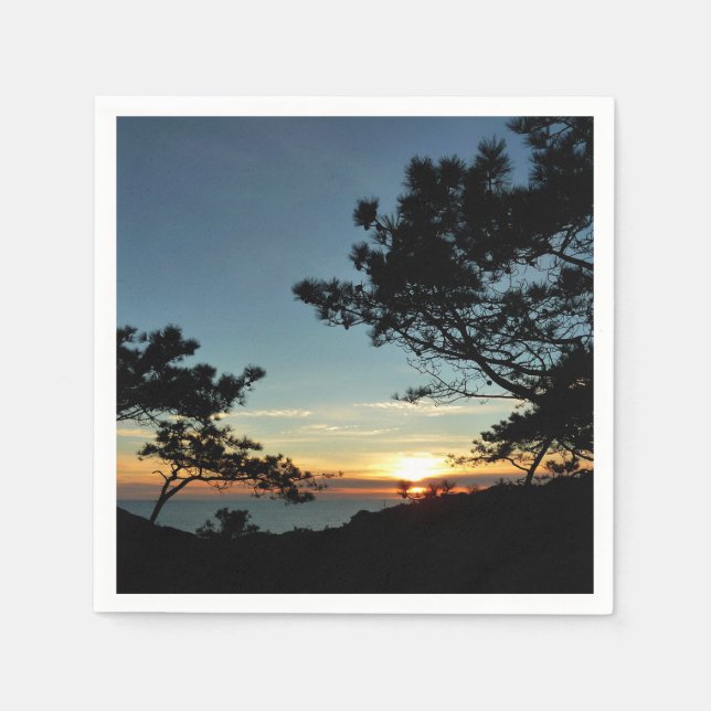 Serviette Jetable Torrey Pine Sunset III Paysage californien (Devant)