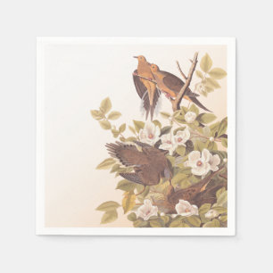 Serviette Jetable Tortue Dove Bird Family Cocktail Napkins