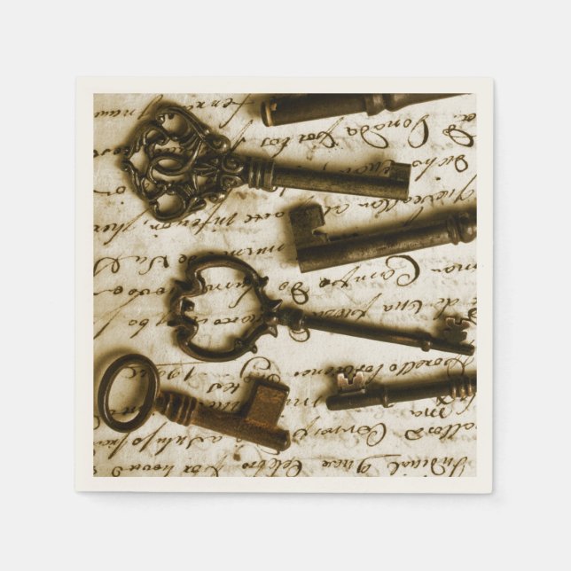 Serviette Jetable Touches antiques (Devant)