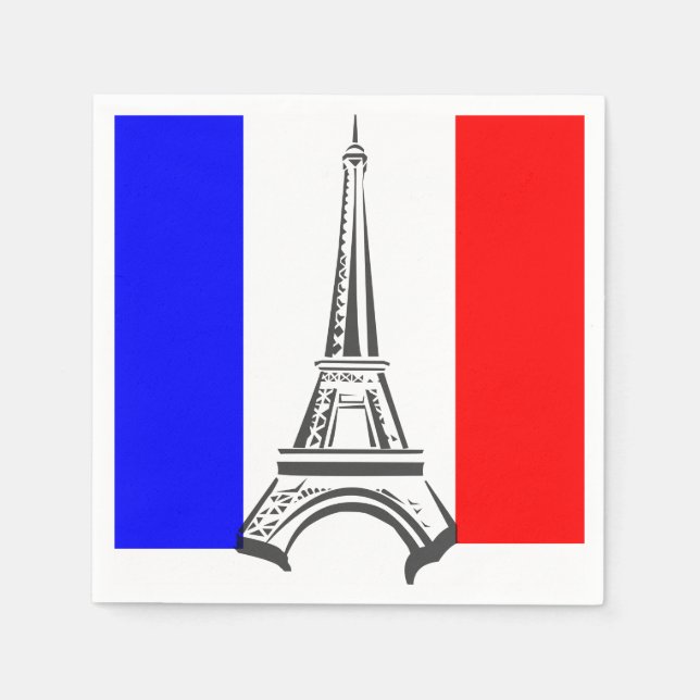 Serviette Jetable Tour Eiffel France (Devant)