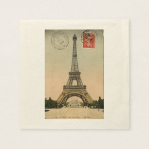 Serviette Jetable Tour Eiffel vintage de Paris