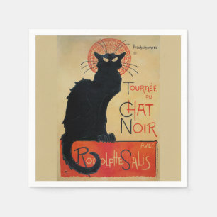 Serviette Jetable Tournee du Chat Noir Steinlen