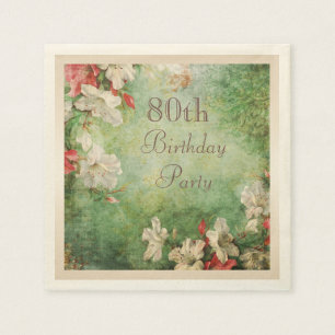 Serviette Jetable Tout âge Anniversaire Fête Shabby Chic Hibiscus