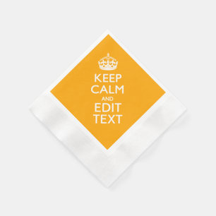 Serviette Jetable Traffic Yellow Background Keep Calm And Your Text
