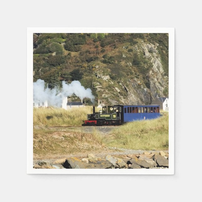 SERVIETTE JETABLE TRAINS À VAPEUR (Devant)