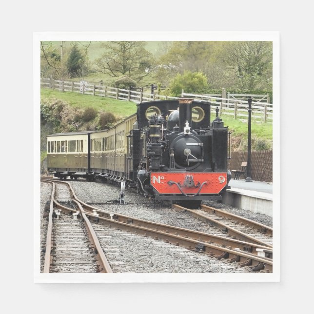 SERVIETTE JETABLE TRAINS À VAPEUR (Devant)