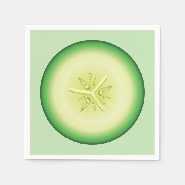 Serviette Jetable Tranche de concombre (Devant)