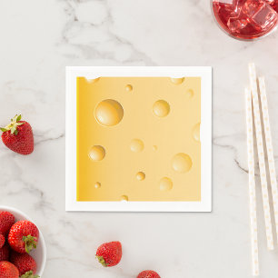 Serviette Jetable Tranche de Gruyère Jaune Fromage Suisse