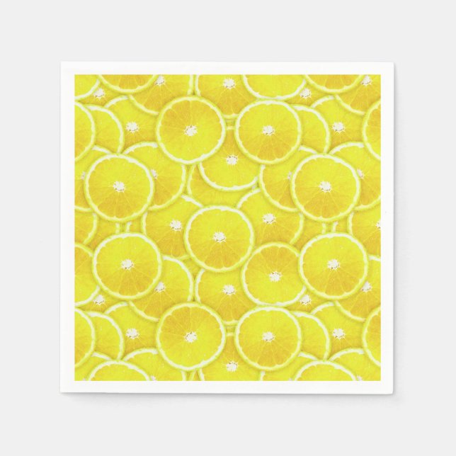 Serviette Jetable Tranches de citron (Devant)