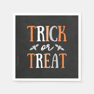 Serviette Jetable Tricoter ou traiter   Halloween