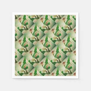 Serviette Jetable Trois Lys Calla Étonnant Botanique Acrylique