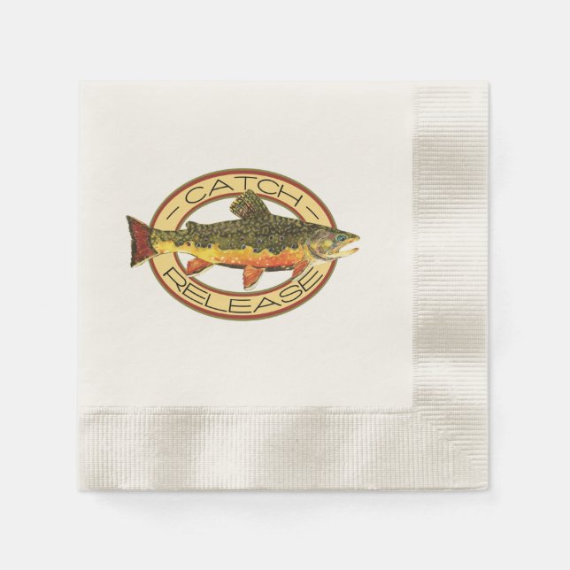 Serviette Jetable Trout fishing (Devant)