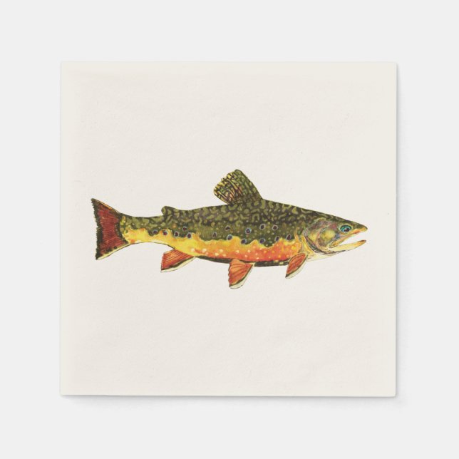 Serviette Jetable Trout fishing (Devant)