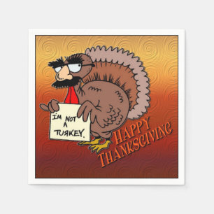 Serviette Jetable Turquie Humour Thanksgiving Dîner serviettes