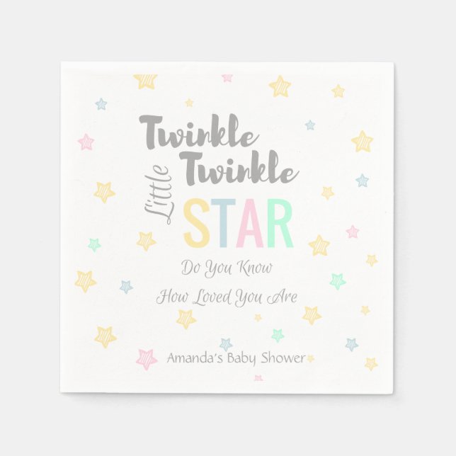 Serviette Jetable Twinkle Twinkle Little Star - Napkins (Devant)