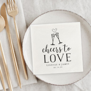 Serviette Jetable Un Cocktail Mariage à l'amour