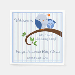 Serviette Jetable Un trou ! Baby shower de Chouettes Bleues