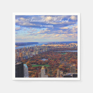 Serviette Jetable Une vue d'en haut : Automne dans Central Park 01