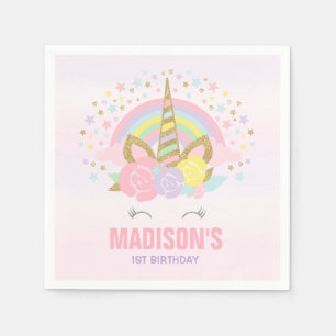 Serviette Jetable Unicorn Anniversaire de la fête Napkin Whimsical U