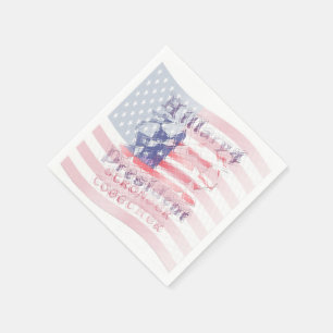 Serviette Jetable USA Hillary Drapeau national design