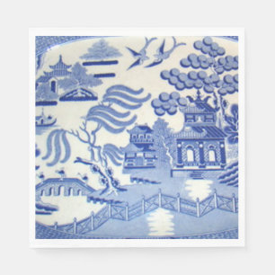 Serviette Jetable Utiliser Blue Willow Luncheon Napkins & Vous êtes
