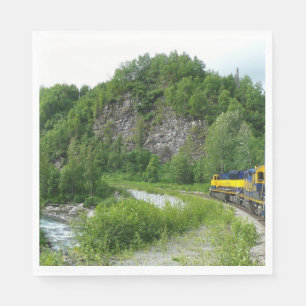 Serviette Jetable Vacances en train Denali Express Alaska Photograph