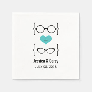 Serviette Jetable Verres Aqua Geeky Papier