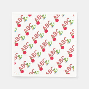 Serviette Jetable Vers de livre ABC