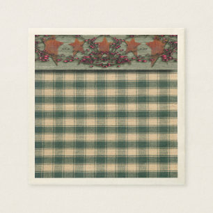 Serviette Jetable Vert rouillé d'étoiles