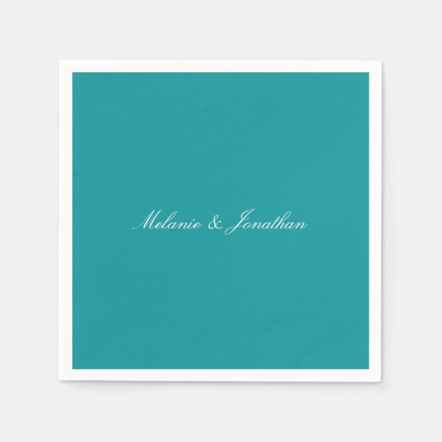 Serviette Jetable Vert turquoise (Devant)
