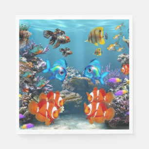 Serviette Jetable Vie marine Aquarium
