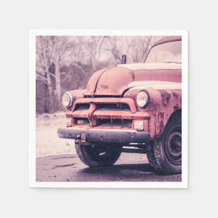 Serviette Jetable Vieux camion rouillé