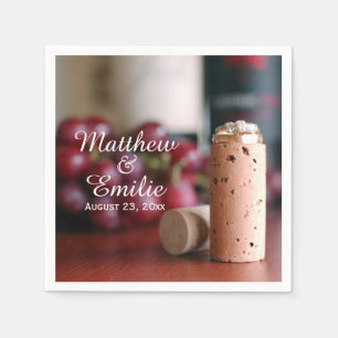 Serviette Jetable Vignoble Mariage Fiançailles Napkins