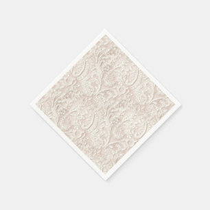 Serviette Jetable Vintage pâlissez - la dentelle rose