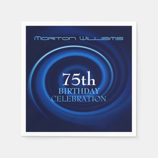 Serviette Jetable Vortex 75e Anniversaire Papier de célébration Napk (Devant)