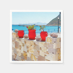 Serviette Jetable Vue sur la mer