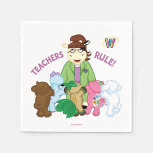 Serviette Jetable Webkinz : Règle de professeurs !