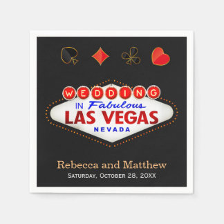 Serviette Jetable Wedding shower Las Vegas Wedding Party