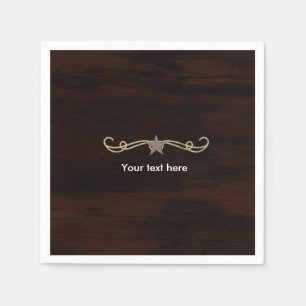 Serviette Jetable Western Star Country Party Diner Cocktail Napkins