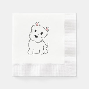 Serviette Jetable westie cartoon.png